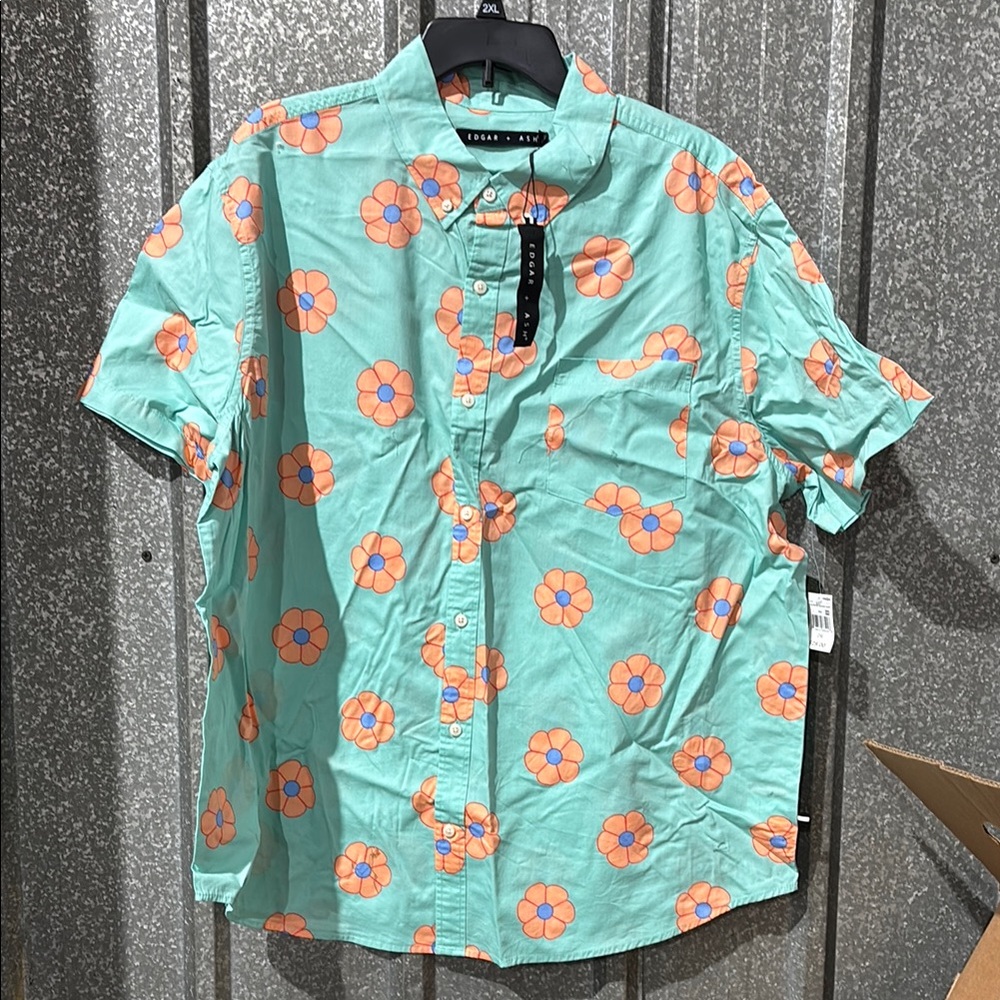 Men's Green Floral Shirt
